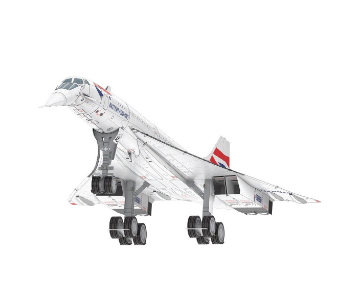 Металлическая сборная 3D-модель Сверхзвуковой самолёт Конкорд (Concorde), Metal Earth (PS2028)