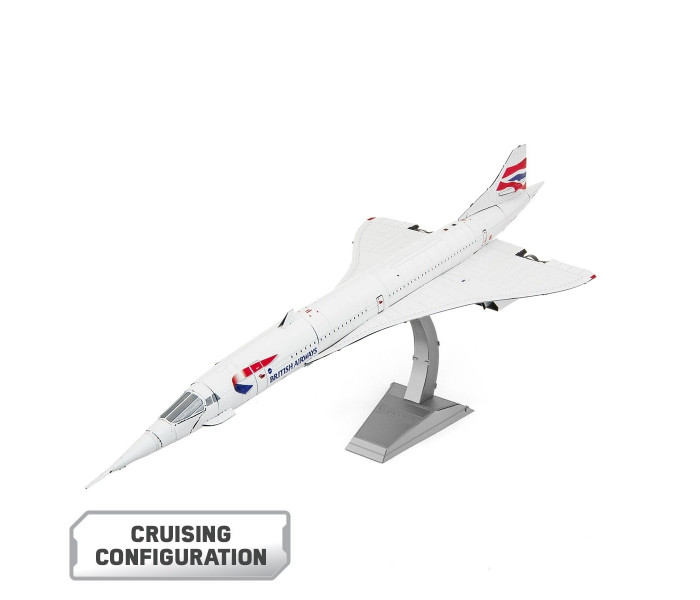 Металлическая сборная 3D-модель Сверхзвуковой самолёт Конкорд (Concorde), Metal Earth (PS2028)