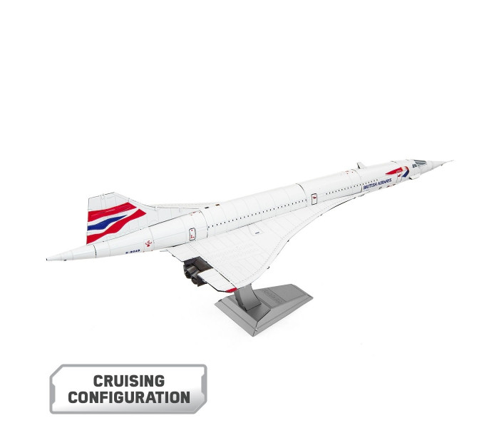 Металлическая сборная 3D-модель Сверхзвуковой самолёт Конкорд (Concorde), Metal Earth (PS2028)