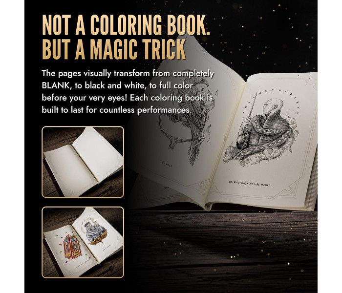Книга-раскраска Harry Potter Self-Coloring. Theory11