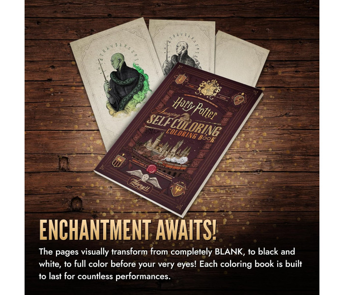 Книга-раскраска Harry Potter Self-Coloring. Theory11