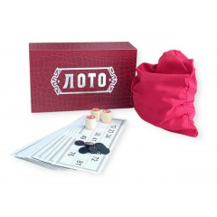 Настольная игра лото в красной картонной коробке (11025)