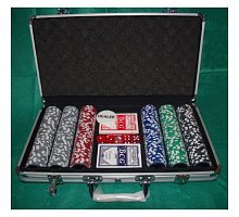Фото Набір для покеру на 300 фішок Т-1 (дрібний шрифт, номінал 1-100). 11,5g-chips