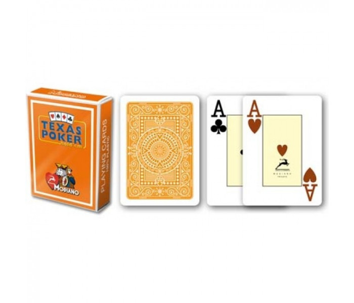 Пластиковые карты Modiano Texas Poker, orange