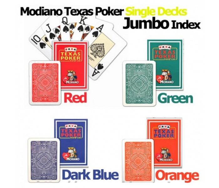 Пластиковые карты Modiano Texas Poker, orange