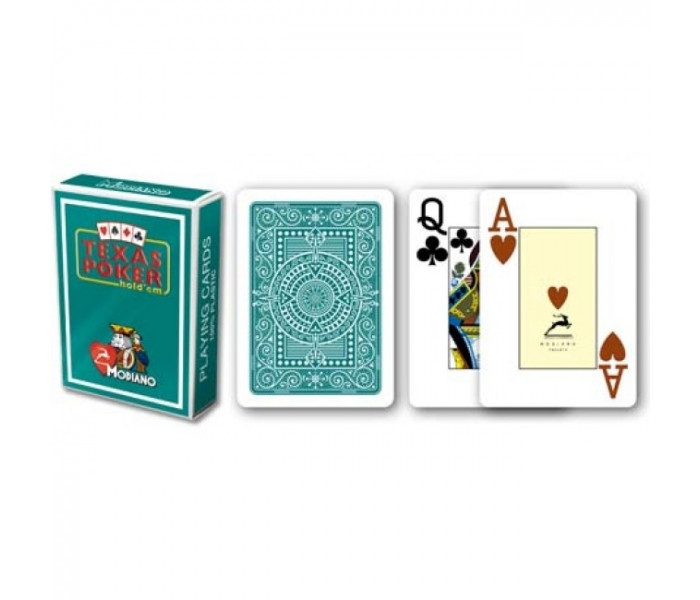 Пластиковые карты Modiano Texas Poker, dark green