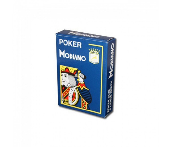 Пластиковые карты для покера Modiano Cristallo 4 Jumbo Index Blue