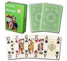 Фото Пластиковые карты для покера Modiano Cristallo 4 Jumbo Index Light Green