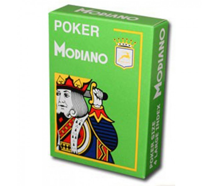 Пластиковые карты для покера Modiano Cristallo 4 Jumbo Index Light Green
