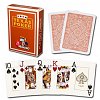 Фото 1 - Игральные карты для покера Modiano Texas Poker 2 PIP Jumbo Brown