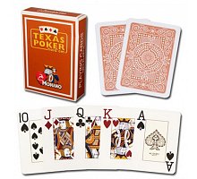Фото Игральные карты для покера Modiano Texas Poker 2 PIP Jumbo Brown