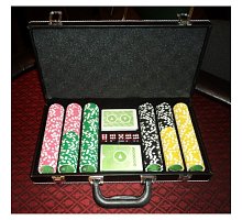 Фото Набір для покеру на 300 фішок Unibet Tournament, номінал 25-1000. 12,8g-chips