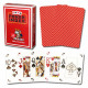 Пластиковые карты для покера Modiano Poker Index Red