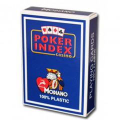 Пластиковые карты для покера Modiano Poker Index Blue