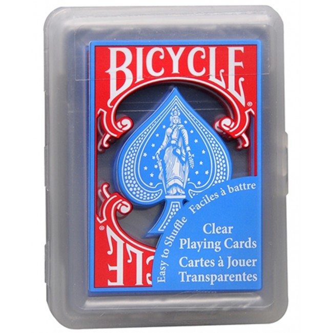 Фото Прозрачные карты Bicycle Clear Regular Index Blue, 1012484