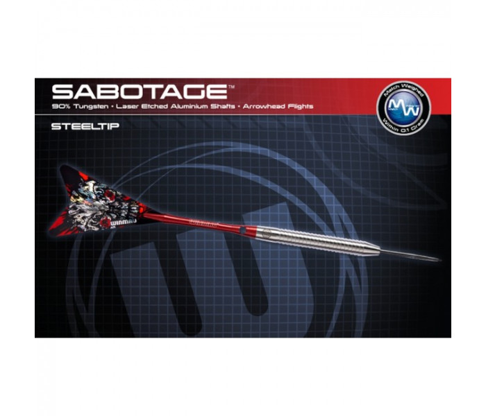 Дротики Winmau Sabotage 90% tungsten steeltip 24g