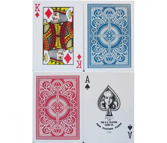 Карти KEM Poker 2 колоди (Red+Blue), 1007268