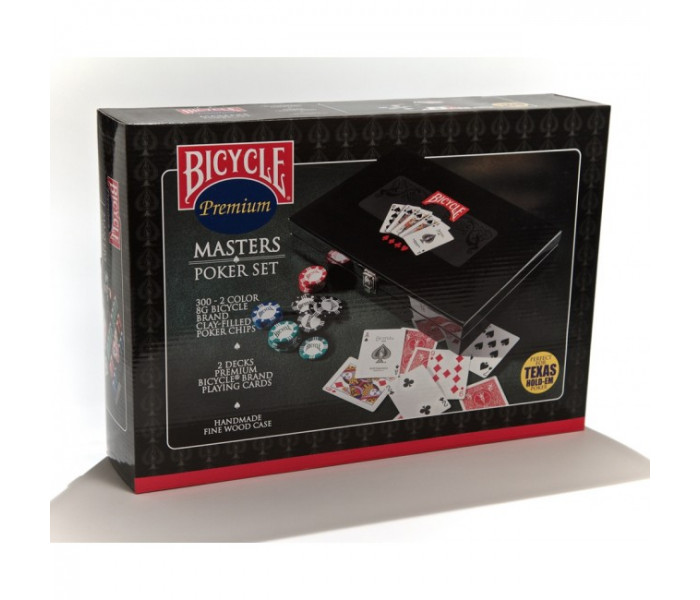 Набір для покеру Bicycle MASTER set на 300 фішок. 8g-chips, 37162