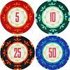 Фото 2 - Набір для покеру Luxury Cartamundi на 200 фішок, номінал 5-50. 14g-chips