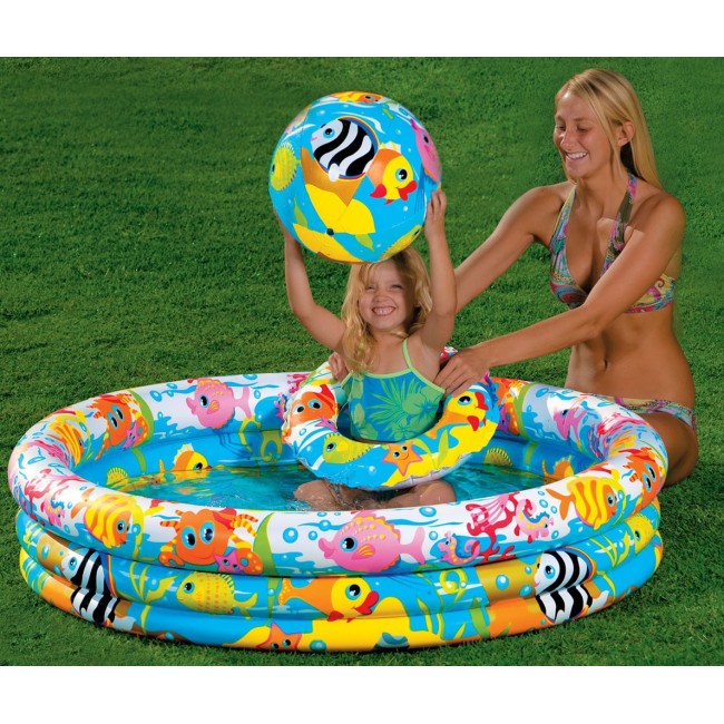 Фото Бассейн детский Fishbowl с кругом и мячом. Intex 59469