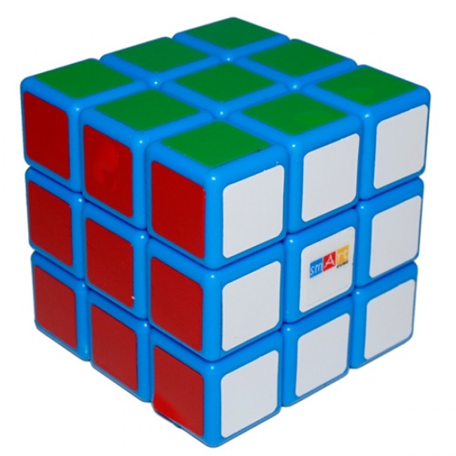 Кубик Рубика 3х3х3 с синей основой. 