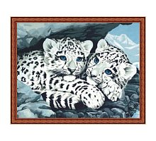 Фото Розмальовка за номерами "Снігові леопарди" (30х40), Color Kit CE049