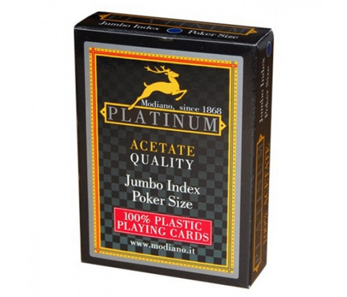 Ацетатні карти Modiano Platinum Poker Jumbo, blue