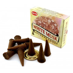 Арома конусы Белый Муск (White Musk) 10 конусов + подставка. HEM (34641)