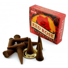 Арома конусы Красная Роза (Red Rose) 10 конусов + подставка. HEM (34638)