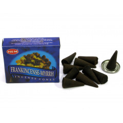 Арома конусы Ладан и Мирра (Frankincense Myrrh) 10 конусов + подставка. HEM (31183K)