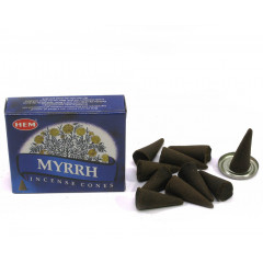 Арома конусы Мирра (Myrrh) 10 конусов + подставка. HEM (31185K)