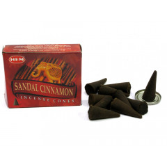 Арома конусы Сандал и Корица (Sandal Cinnamon) 10 конусов + подставка. HEM (31190K)