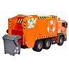 Фото 1 - Автомобіль Сміттєвоз оранжевий з контейнером та огорожею, 22 см, Dickie Toys, 334 3000-2