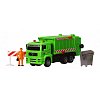 Фото 1 - Автомобіль сміттєвоз зелений з контейнером та огорожею, 22 см, Dickie Toys, 334 3000-3