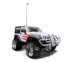 Фото Автомодель на р/в (1:16) Jeep Wrangler Rubicon (акум. 6v + 2хАА), біло-червоний, Maisto 81098 white/red