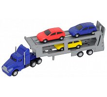 Фото Автотранспортер (синій) та 3 машинки, Dickie Toys, 374 6000-2