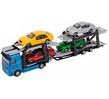 Фото Автотранспортер (синій) із 4 машинками, Dickie Toys, 374 5000-2