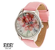 Фото Годинник наручний з малюнком "Цвітіння" рожевий, ZIZ-1412113