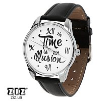 Фото Годинник наручний з малюнком "Ілюзія часу", ZIZ-1415401
