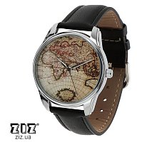 Фото Годинник наручний з малюнком "Карта", ZIZ-1404301