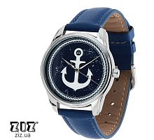 Фото Годинник наручний з малюнком "Якір" синій, ZIZ-1402209