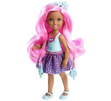 Фото Челсі, серія Endless Hair, міні-лялька з рожевим волоссям, Barbie, Mattel, рожеве волосся, DKB54-2