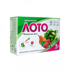 Дитяче лото Фрукти та овочі (УКР). Strateg (30366)