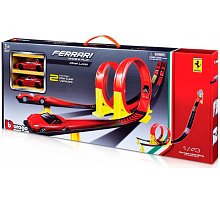 Фото Ferrari Швидкісна петля, автотрек (2 машинки), 1:43, Bburago, 18-31216
