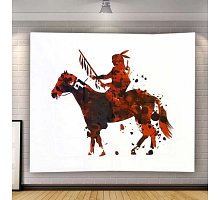 Фото Гобелен настінний "Індієць на коні" 150x130 см. Поліестер (9040457)