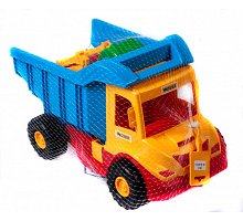 Фото Вантажівка з трактором (жовта-синя), 38 см, Wader, 39219-3