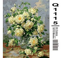 Фото Картина за номерами "Букет білих троянд" 40х50см, Mariposa Q1115