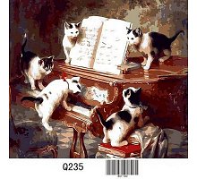 Фото Картина за номерами "Котячий концерт" 40х50см, Mariposa Q235