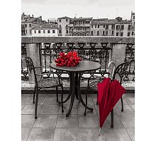Фото Картина за номерами "Червона парасолька. Ассаф Франк" 40х50см, Babylon VP696