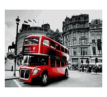 Фото Картина за номерами "Лондонський червоний автобус" 40х50см, Babylon VP724